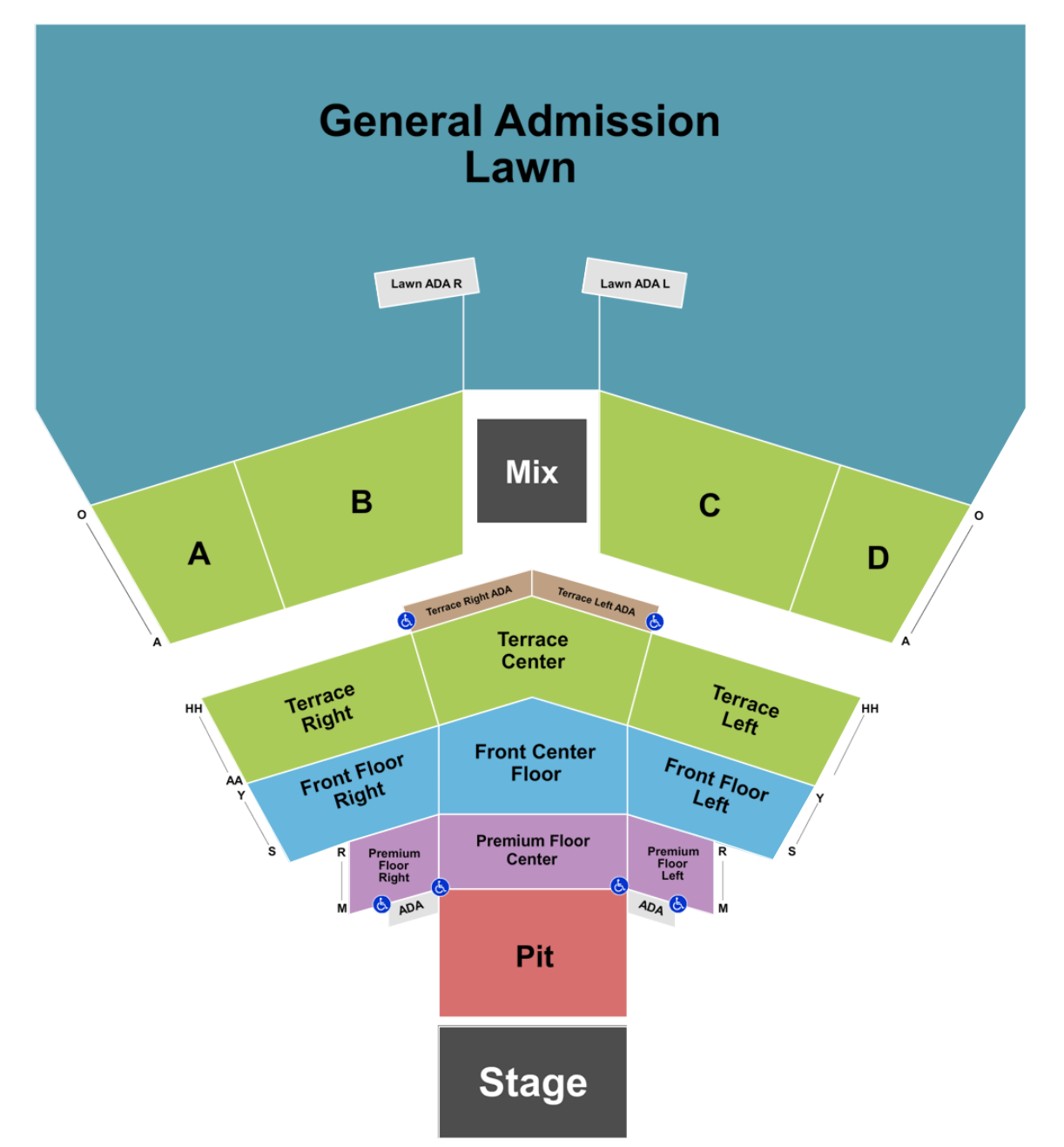 Seating Chart Bald Hill Amphitheater